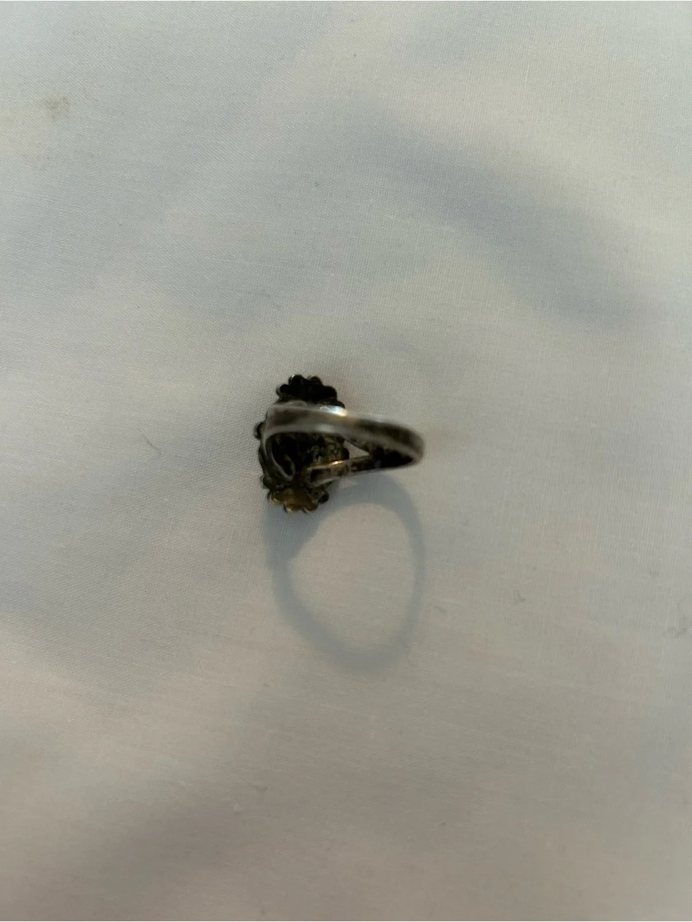 Black Stone sterling silver Cocktail Ring